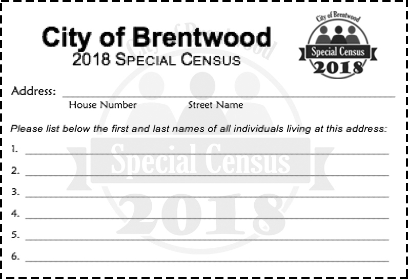 2018 Special census