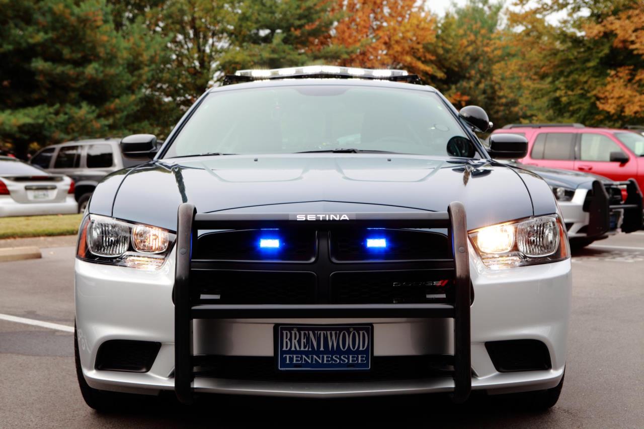 Photo of the front end of a Brentwood Patrol Car