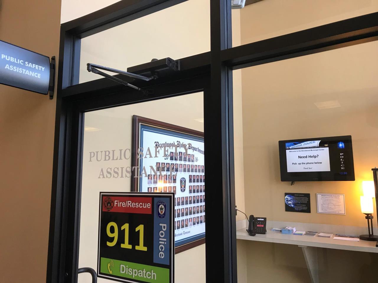 Photo of the Brentwood Public Safety Call Room