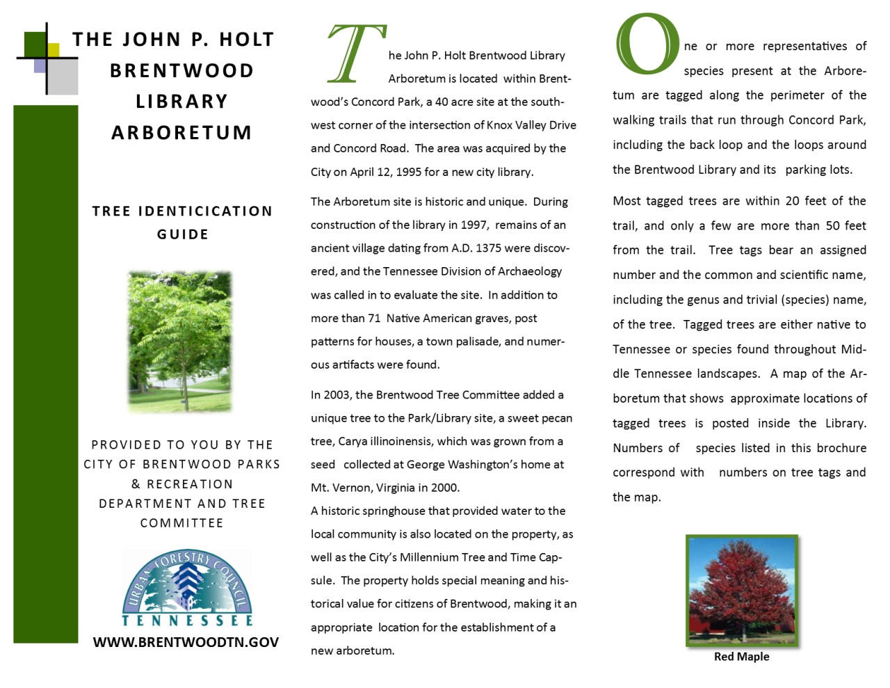 LIBRARY ARBORETUM PAGE 1