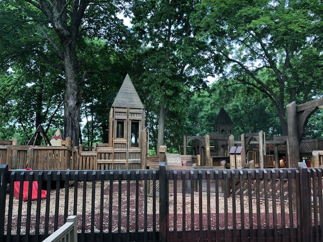 wooden structure that kids play on