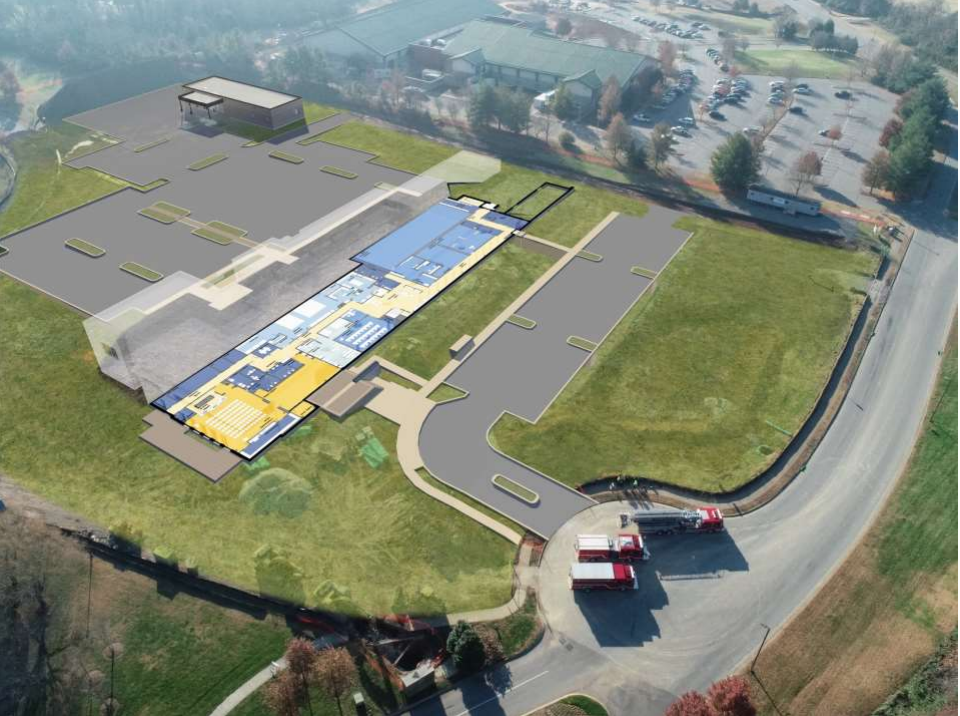Aerial of Brentwood Police Department