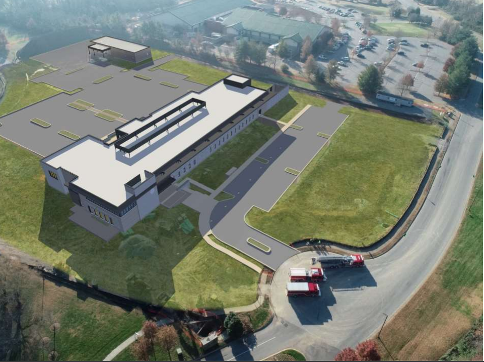 Aerial of Brentwood Police Department