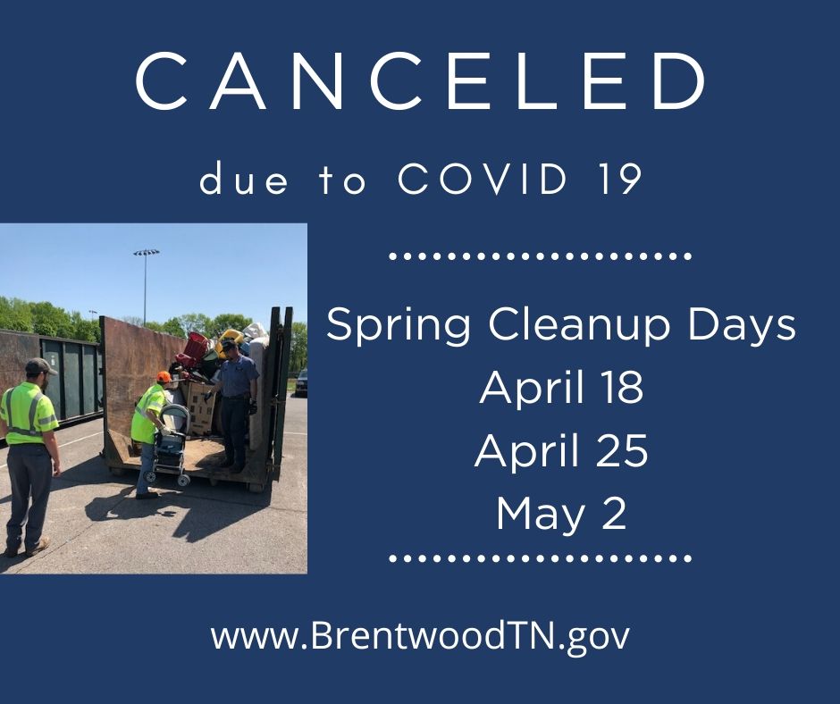 canceled spring cleanup events