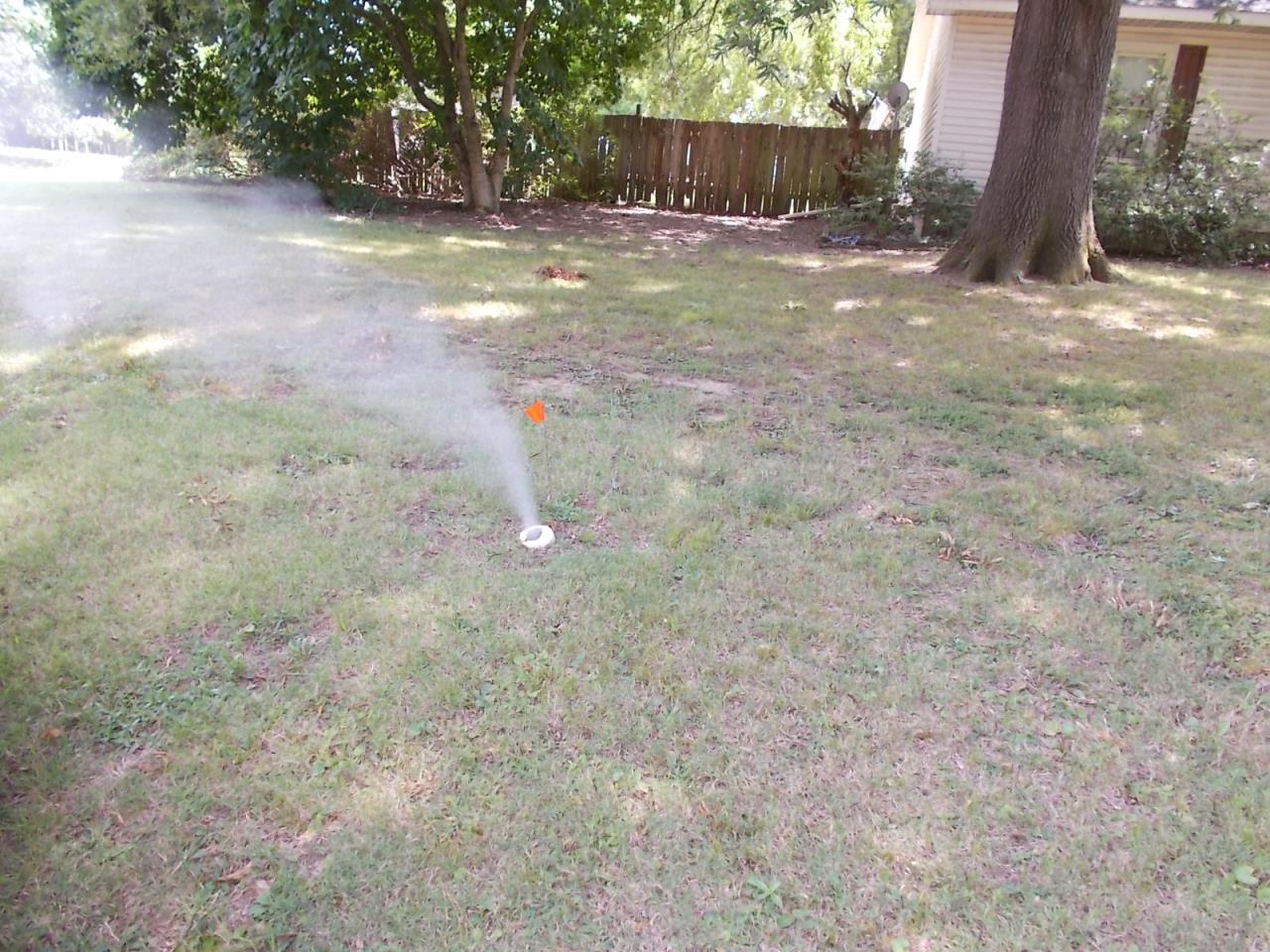Image of smoke coming from the ground