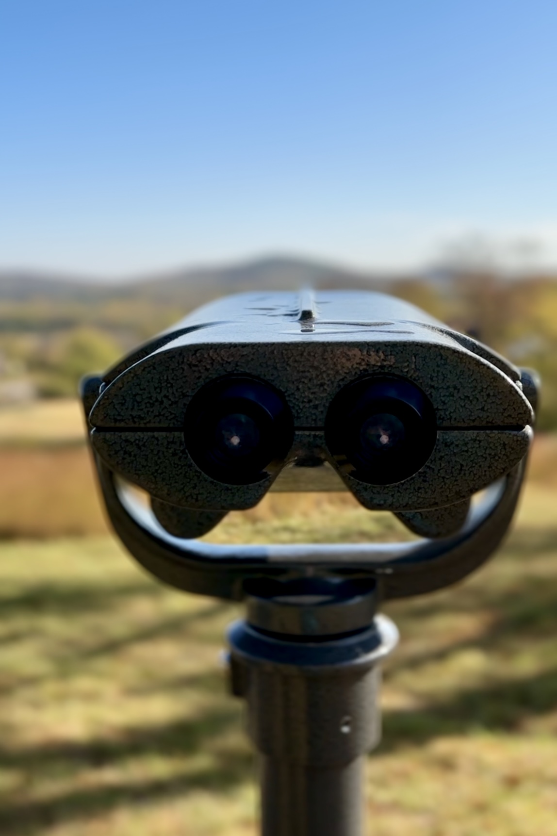 The color blind viewfinder looks out over Smith Park from on top of a hill.