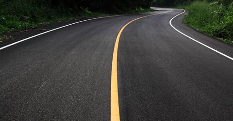 Completed paved street