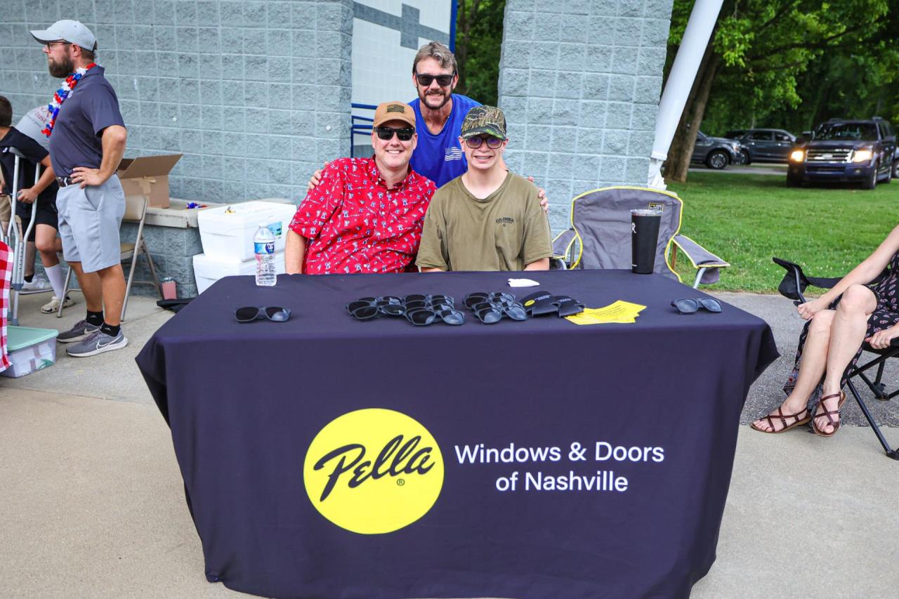Pella Sponsor Table at the 2024 July 4 Concert