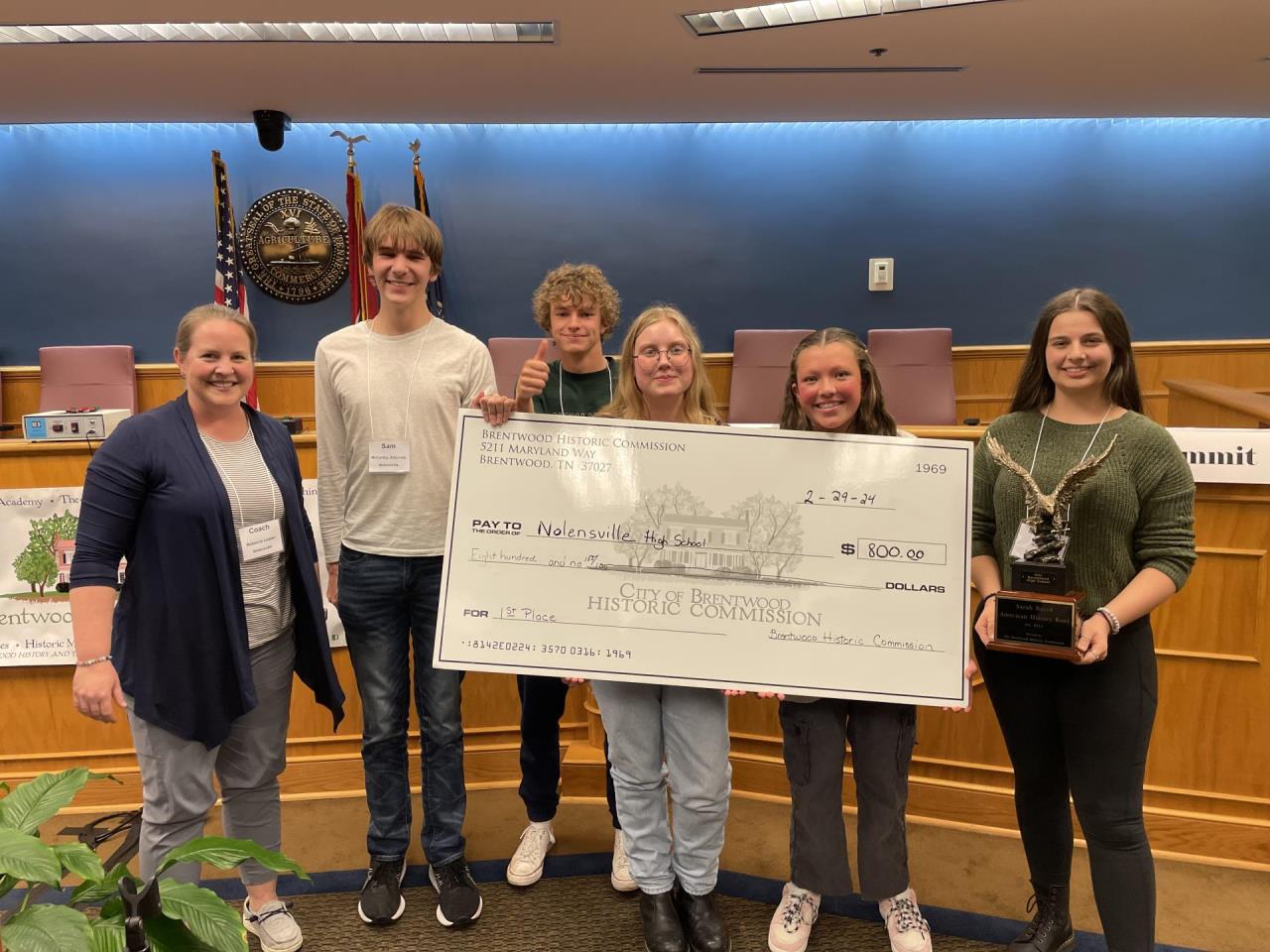 2024 History Bowl Winners from Nolensville High School