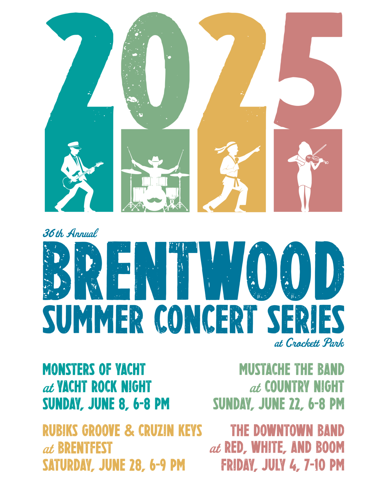 2025 Brentwood Summer Concert Series Schedule